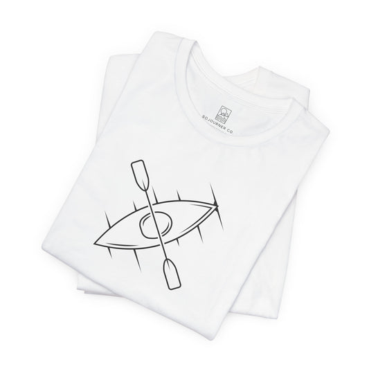 Kayak Journey Tee – Minimalist Paddle Line Art