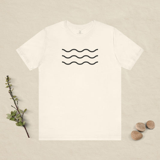 Minimalist Wavy Lines Tee – Unisex T-Shirt