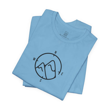 Mountain Compass Tee – Minimalist Nature Navigation