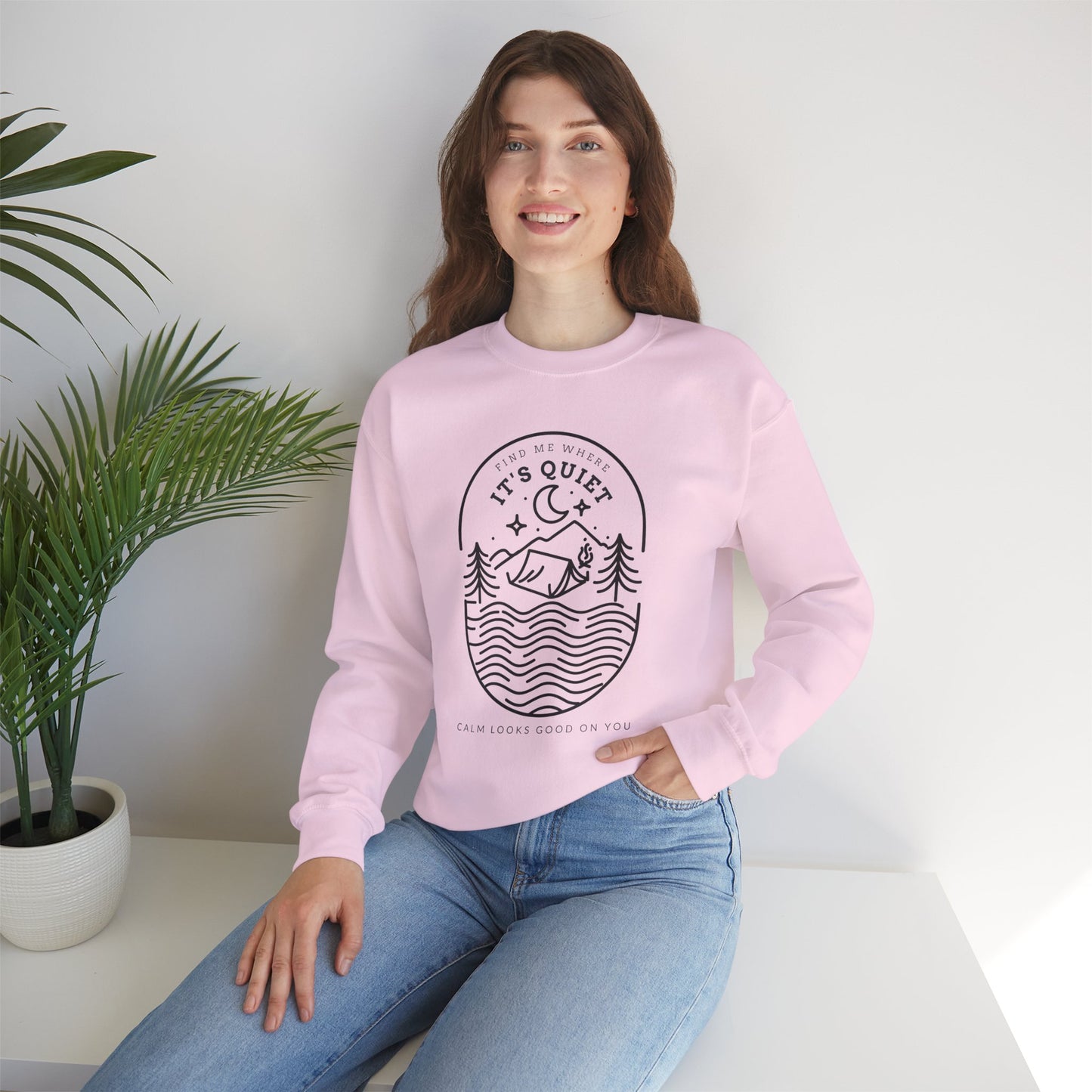 Find Me Where It’s Quiet – Minimal Outdoor Sweatshirt