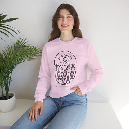 Find Me Where It’s Quiet – Minimal Outdoor Sweatshirt