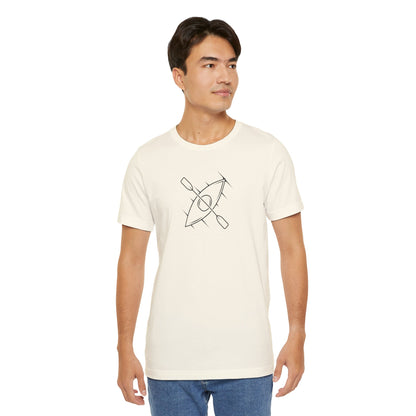Kayak Journey Tee – Minimalist Paddle Line Art