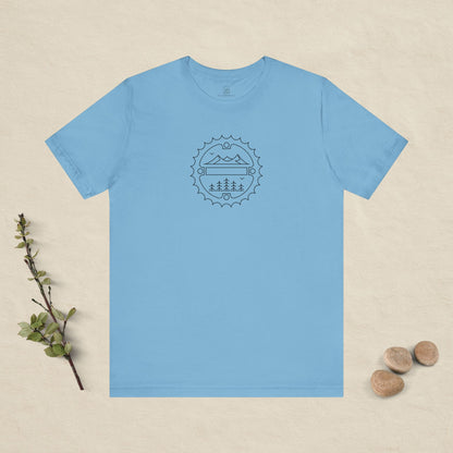 Trail Gear Tee – Minimalist Mountain Bike Emblem