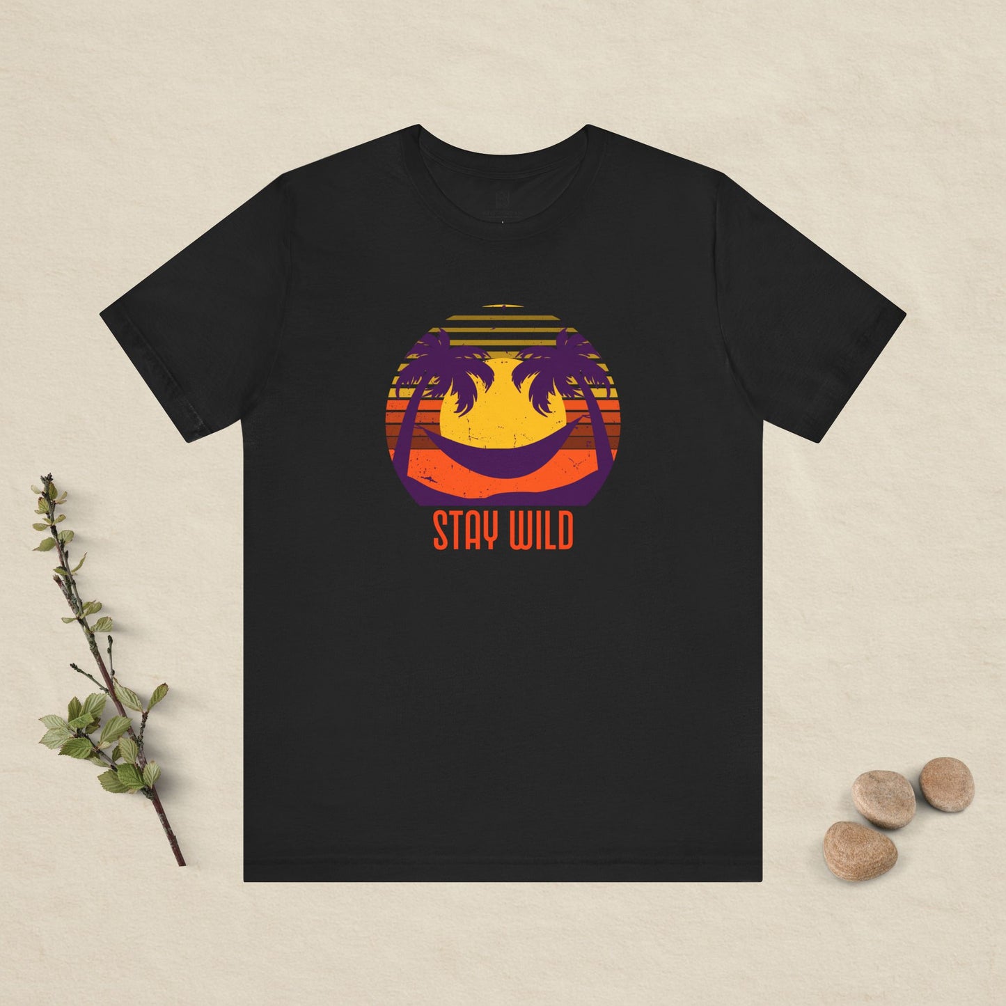 Stay Wild – Retro Sunset Hammock Tee