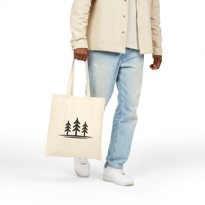 Pine Trio – Minimalist Tote Bag