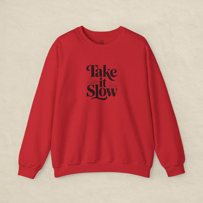 Take It Slow – Minimalist Cozy Sweatshirt