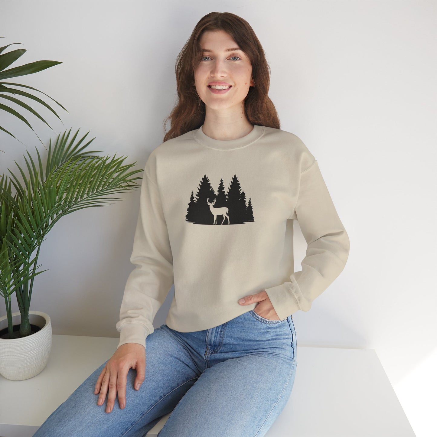 Deer in Pines Sweatshirt