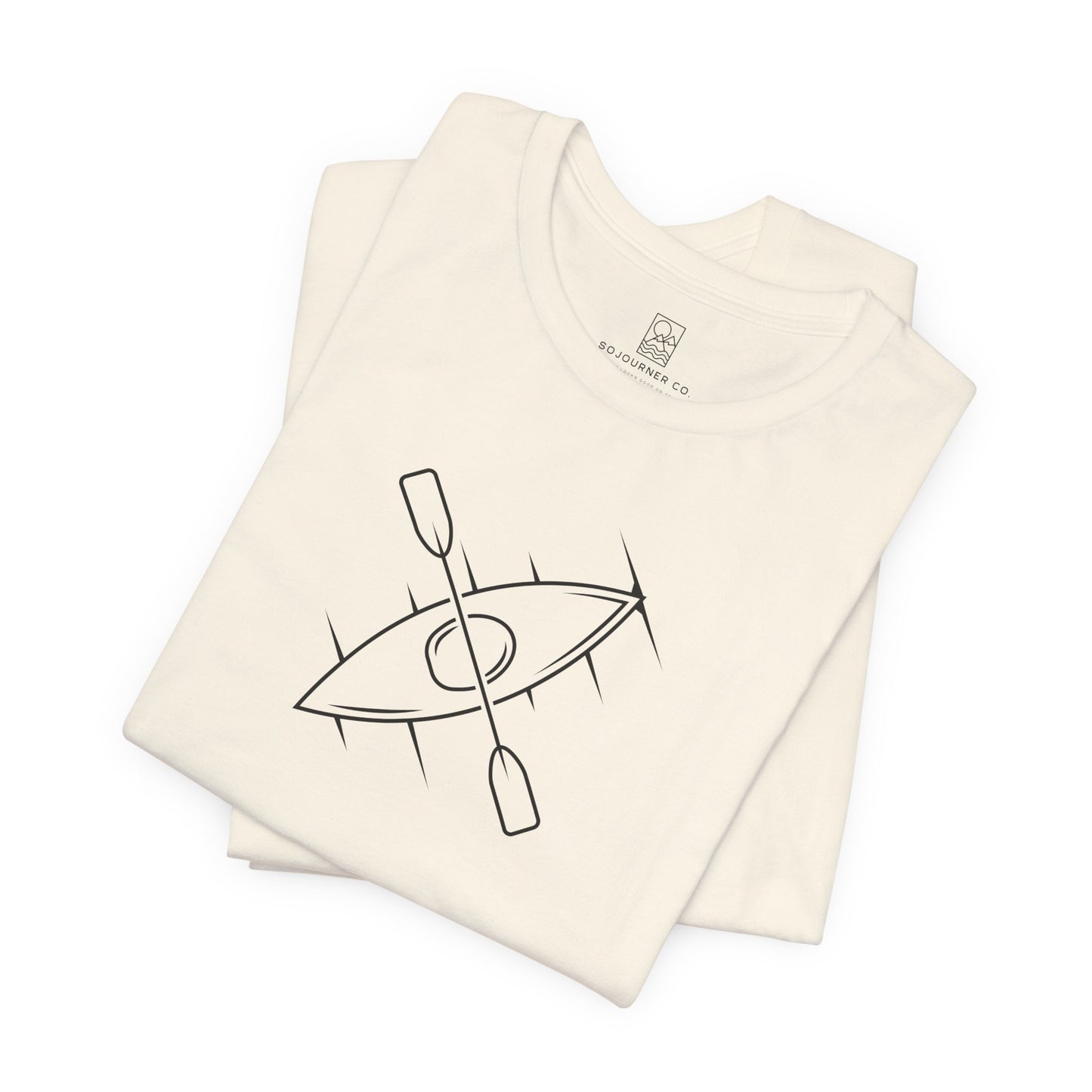 Kayak Journey Tee – Minimalist Paddle Line Art
