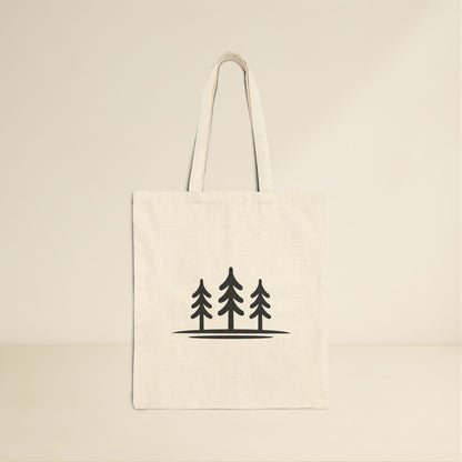 Pine Trio – Minimalist Tote Bag