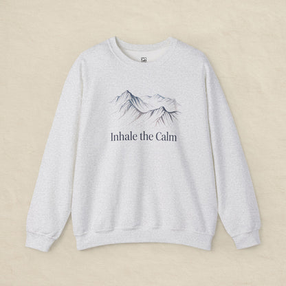 Inhale the Calm – Mountain Sketch Comfort Sweatshirt