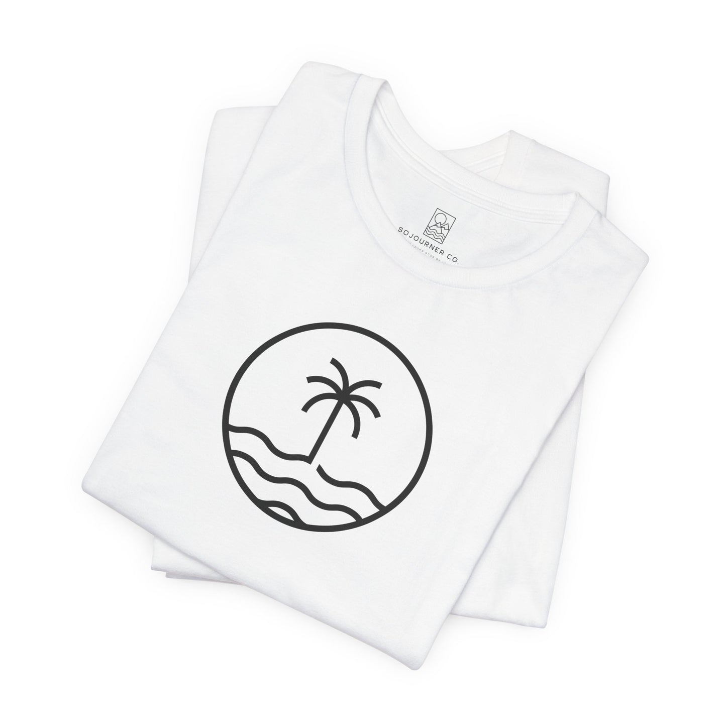 Coastal Circle - Palm & Waves Tee