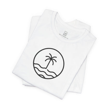 Coastal Circle - Palm & Waves Tee