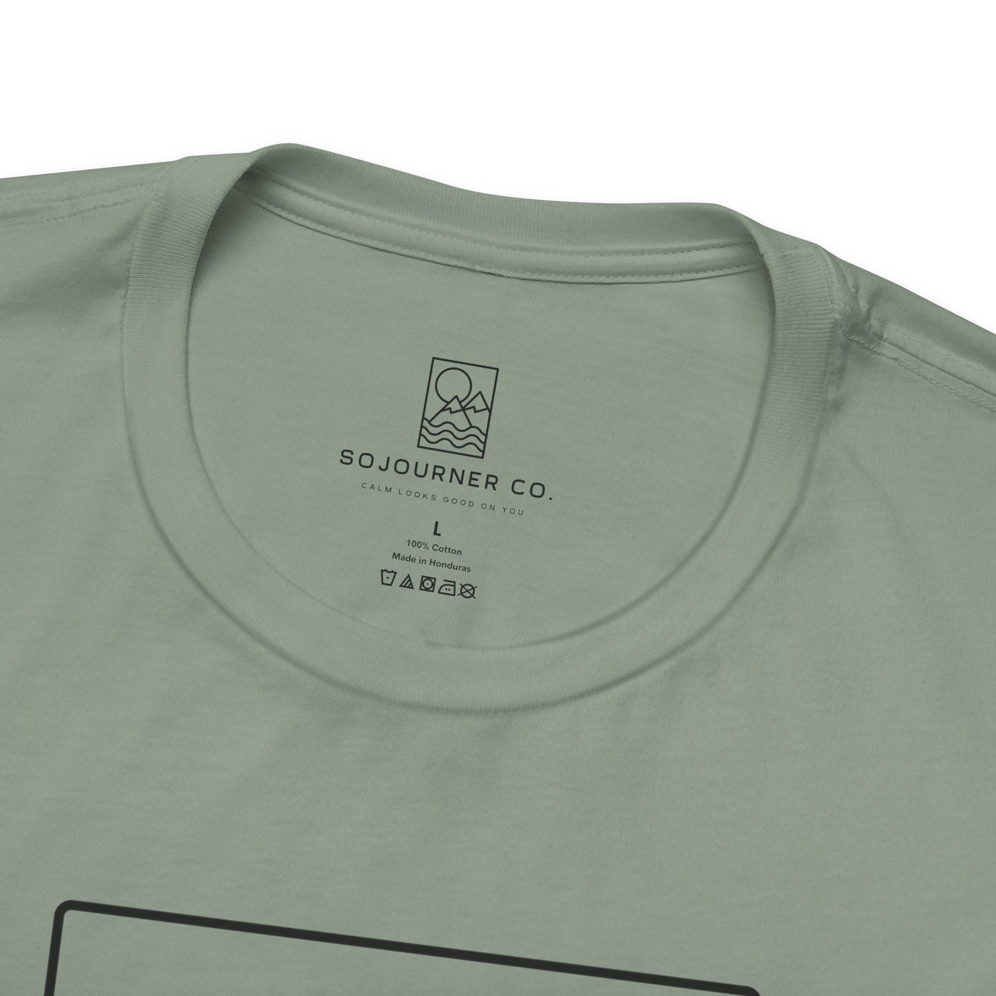 Pine Reflection Tee – Minimalist Forest Line Art