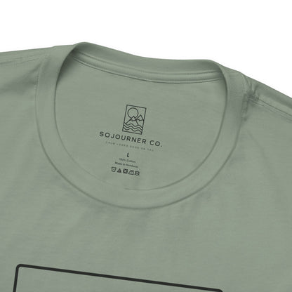 Pine Reflection Tee – Minimalist Forest Line Art