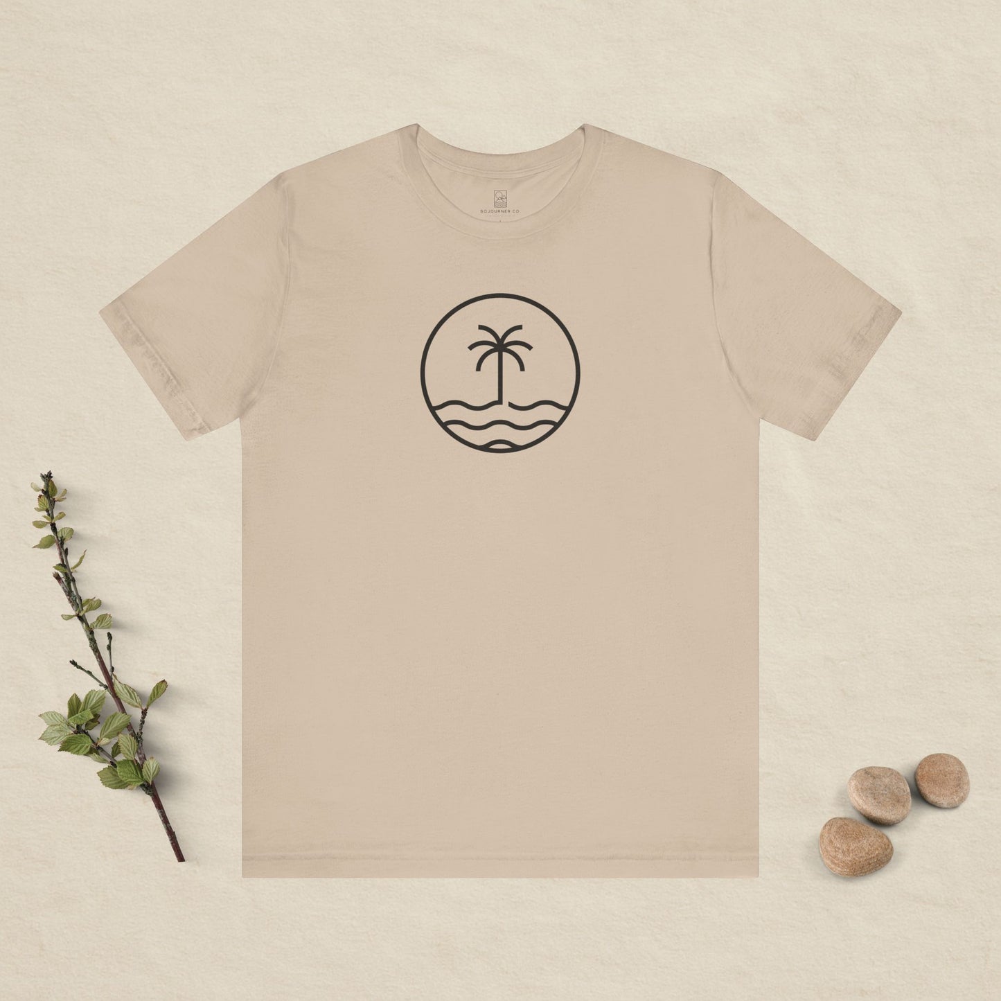 Coastal Circle - Palm & Waves Tee