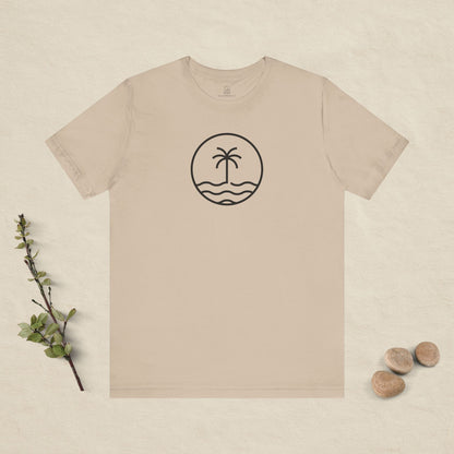 Coastal Circle - Palm & Waves Tee