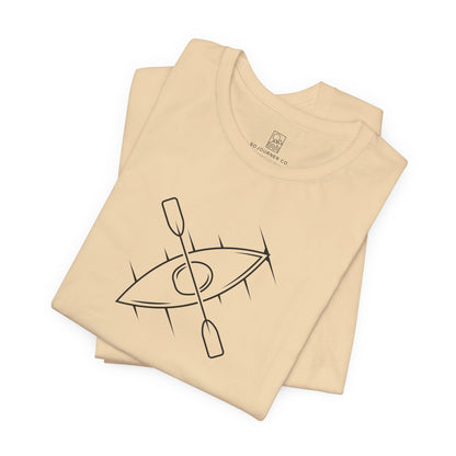 Kayak Journey Tee – Minimalist Paddle Line Art