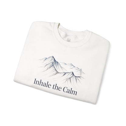 Inhale the Calm – Mountain Sketch Comfort Sweatshirt