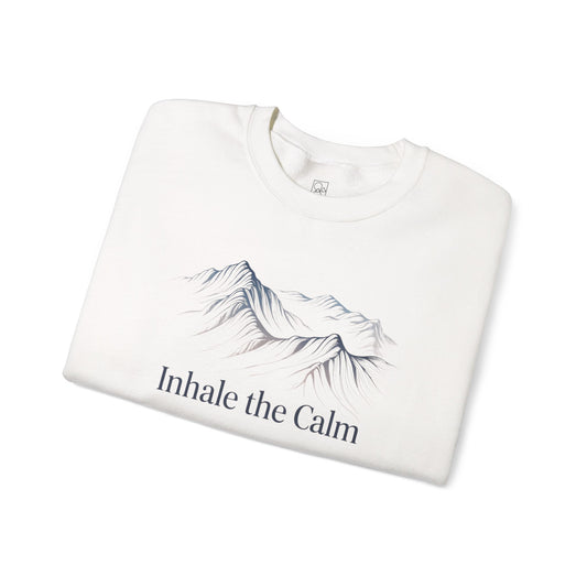 Inhale the Calm – Mountain Sketch Comfort Sweatshirt