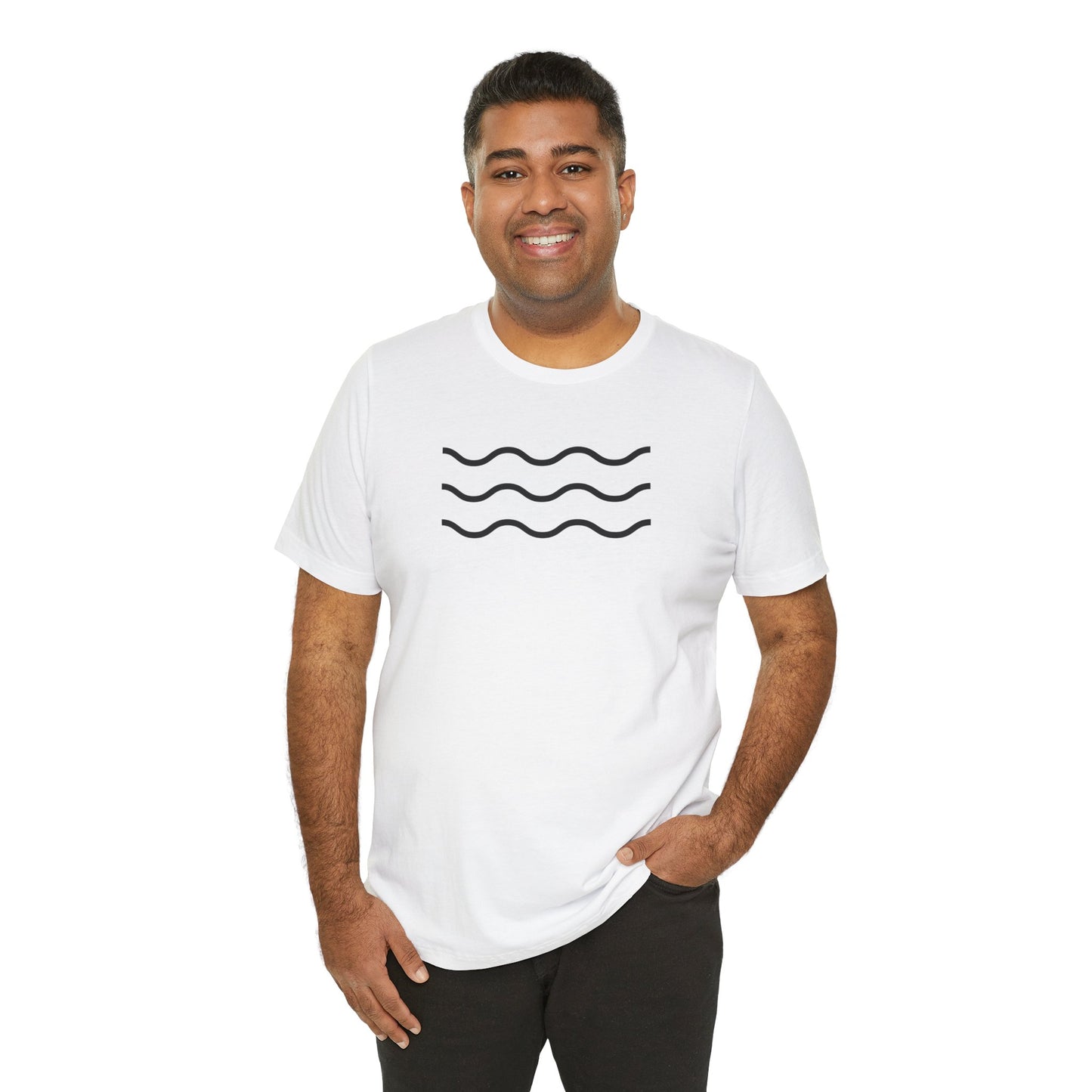 Minimalist Wavy Lines Tee – Unisex T-Shirt