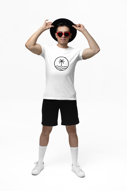Coastal Circle - Palm & Waves Tee