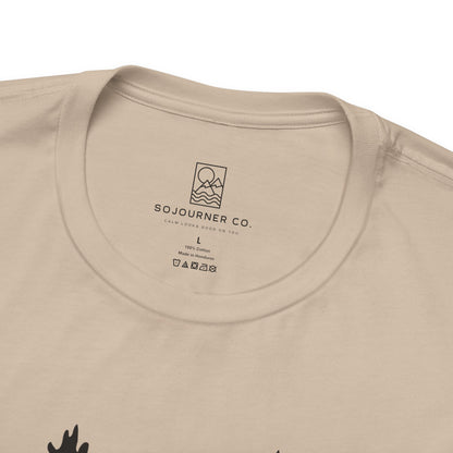 Winding Pines Tee – Bold Minimalist Forest Design