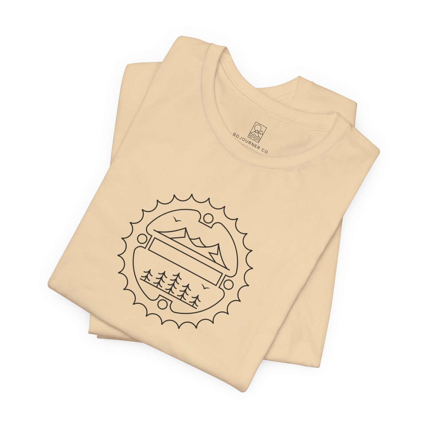 Trail Gear Tee – Minimalist Mountain Bike Emblem