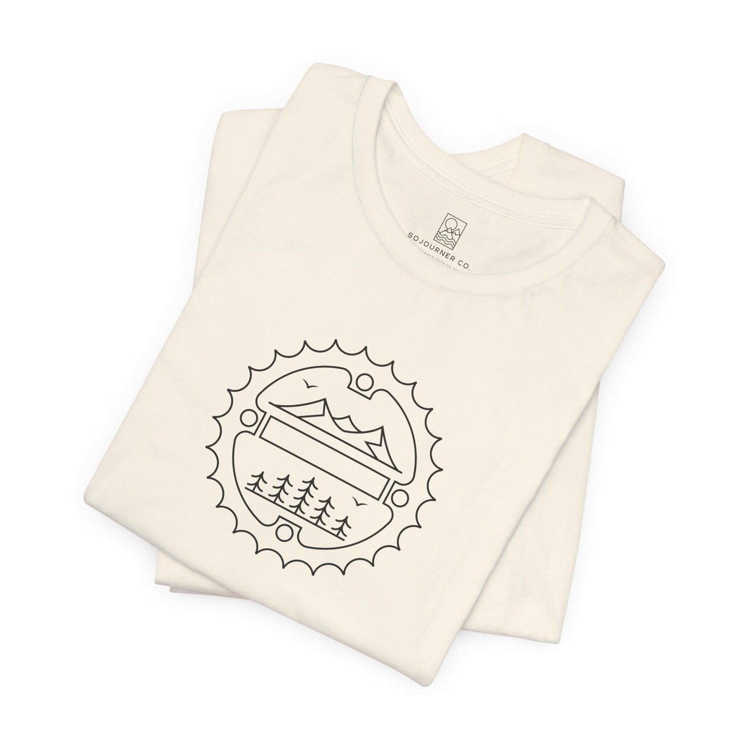 Trail Gear Tee – Minimalist Mountain Bike Emblem