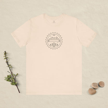 Trail Gear Tee – Minimalist Mountain Bike Emblem