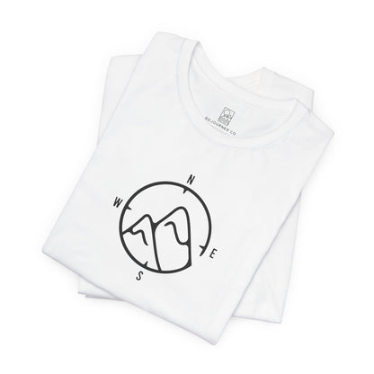 Mountain Compass Tee – Minimalist Nature Navigation