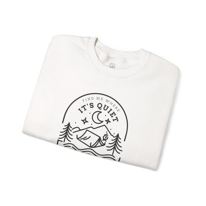 Find Me Where It’s Quiet – Minimal Outdoor Sweatshirt