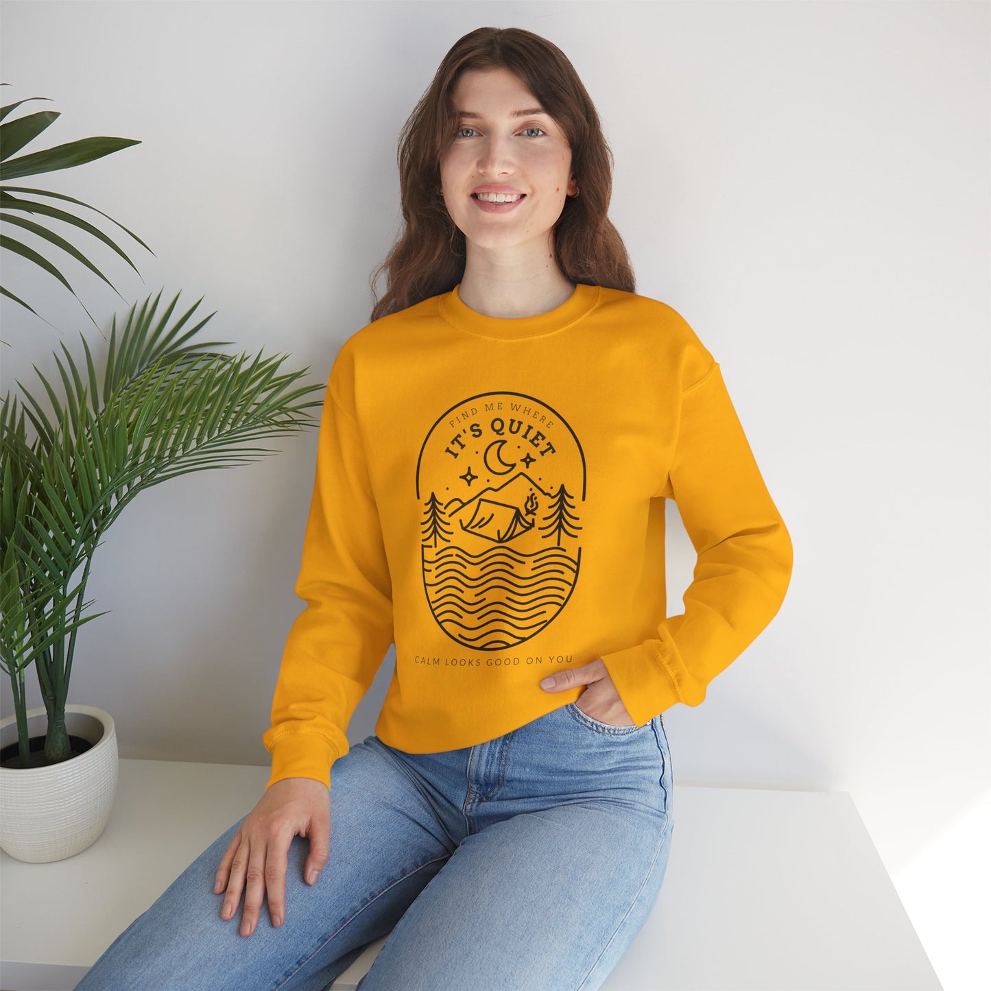 Find Me Where It’s Quiet – Minimal Outdoor Sweatshirt