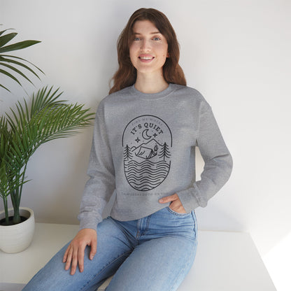 Find Me Where It’s Quiet – Minimal Outdoor Sweatshirt