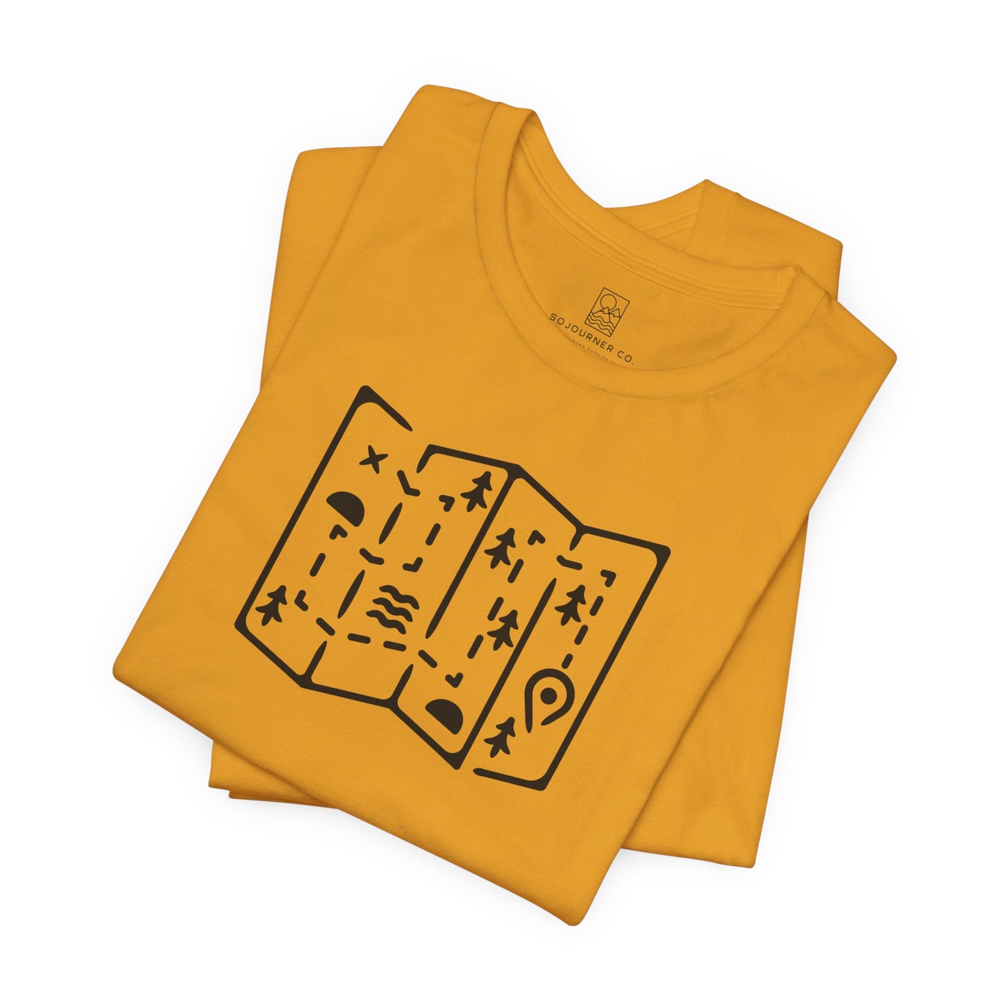 Adventure Map Tee – Minimalist Line Art for Explorers