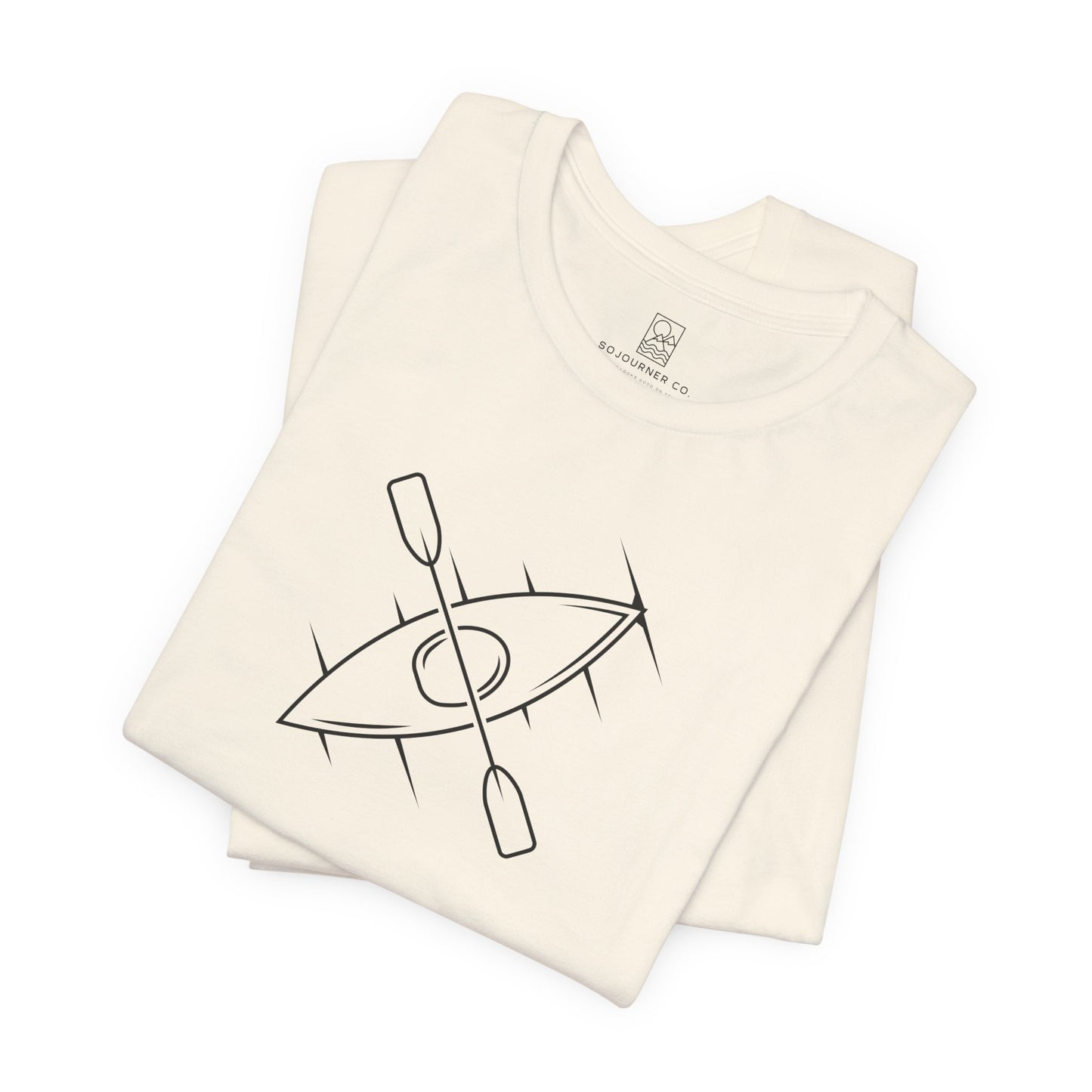 Kayak Journey Tee – Minimalist Paddle Line Art