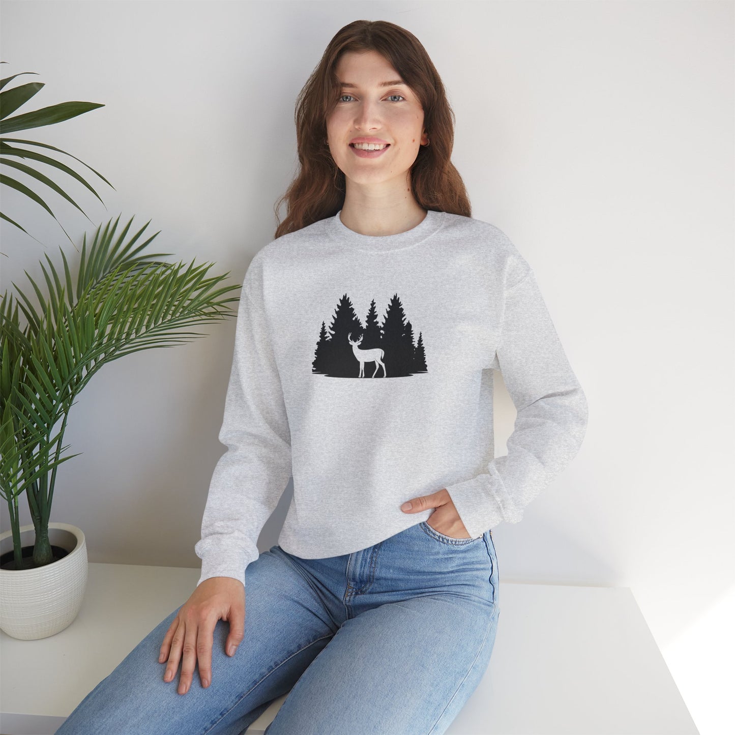 Deer in Pines Sweatshirt