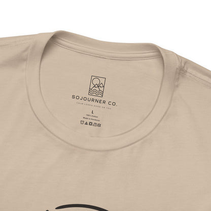 The Compass Tee – Minimalist Direction Line Art