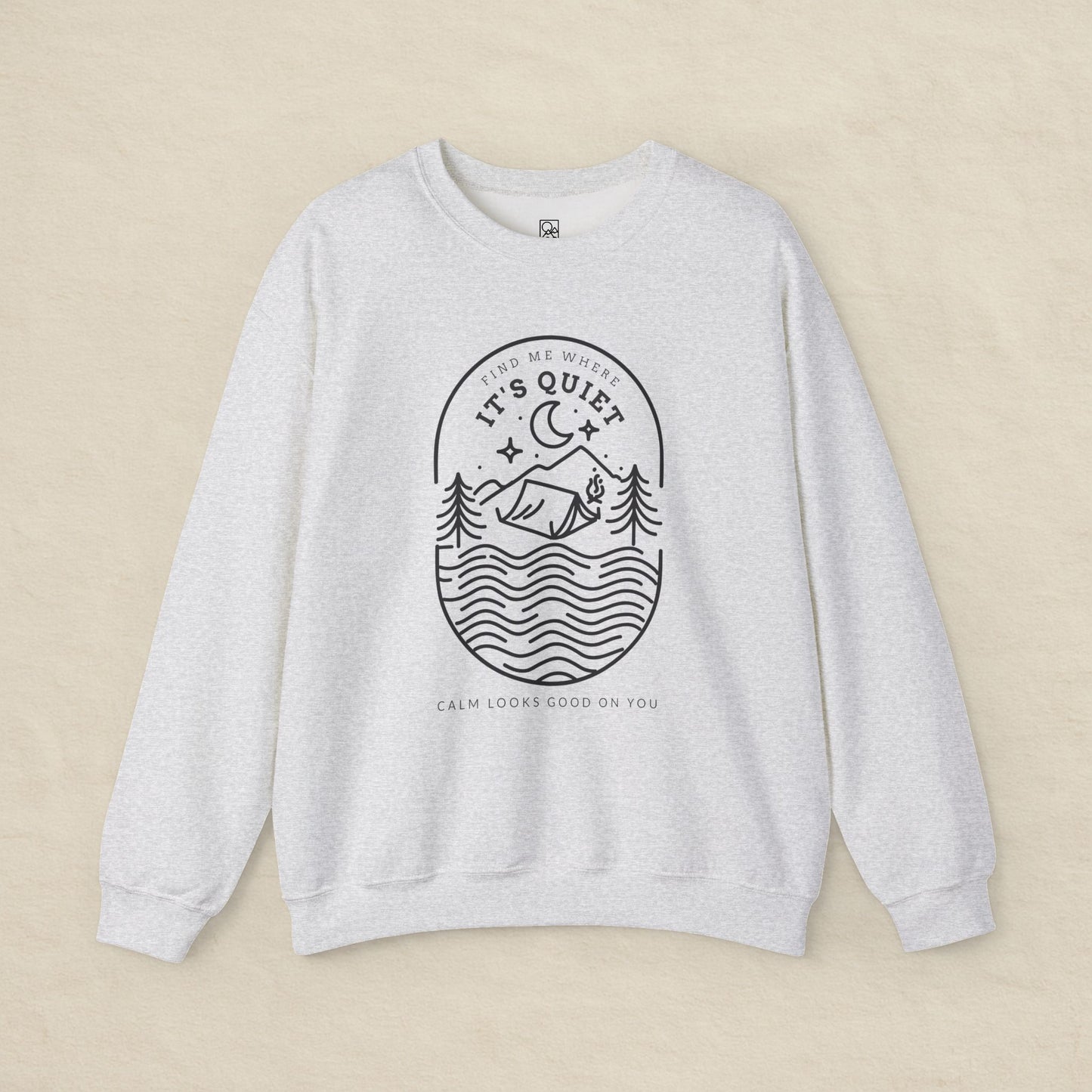Find Me Where It’s Quiet – Minimal Outdoor Sweatshirt
