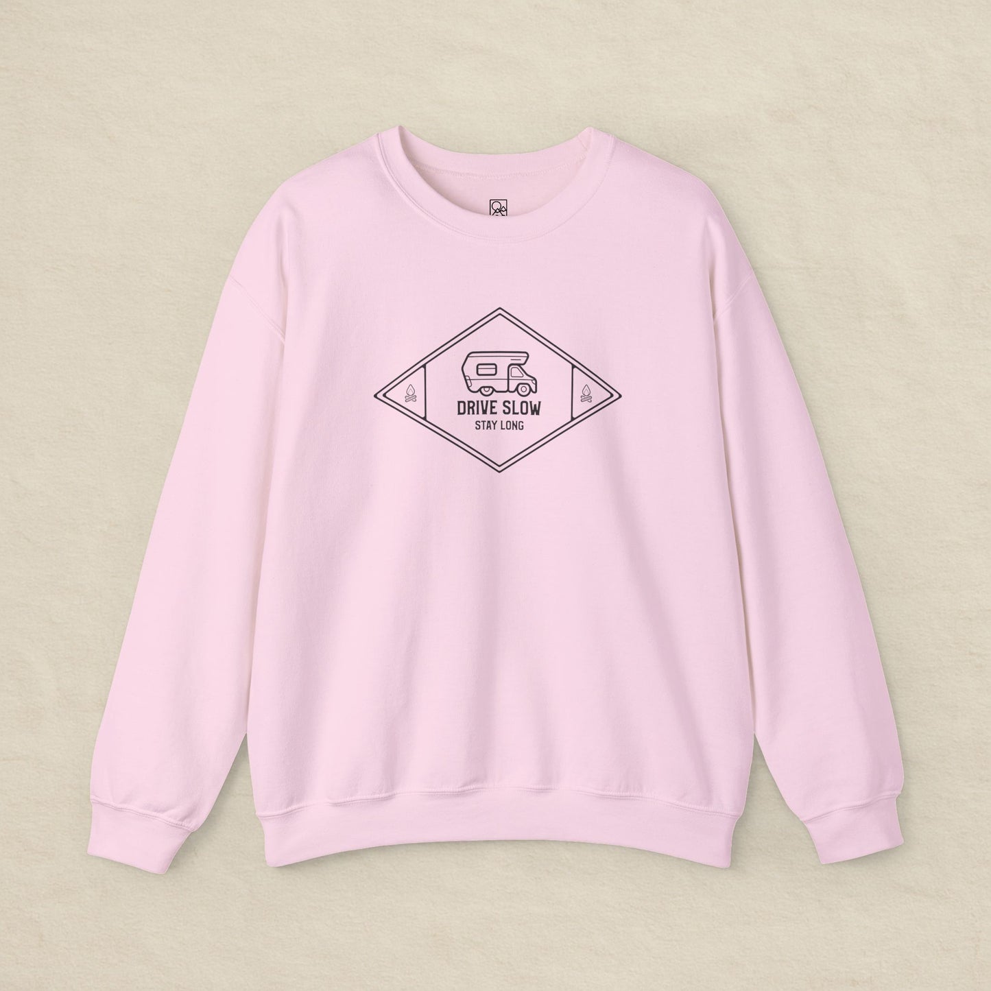 Drive Slow, Stay Long – Minimal Camper Sweatshirt