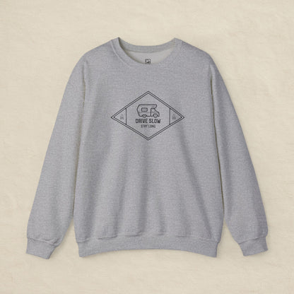 Drive Slow, Stay Long – Minimal Camper Sweatshirt
