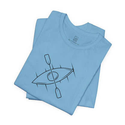 Kayak Journey Tee – Minimalist Paddle Line Art