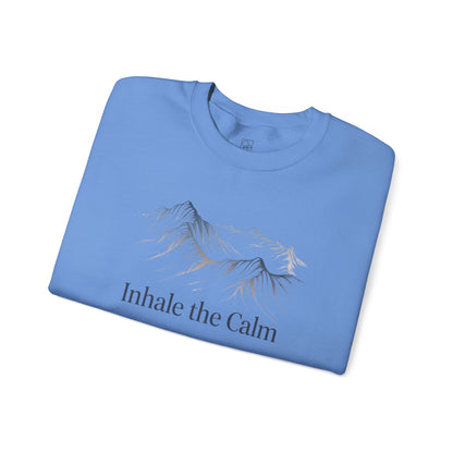 Inhale the Calm – Mountain Sketch Comfort Sweatshirt
