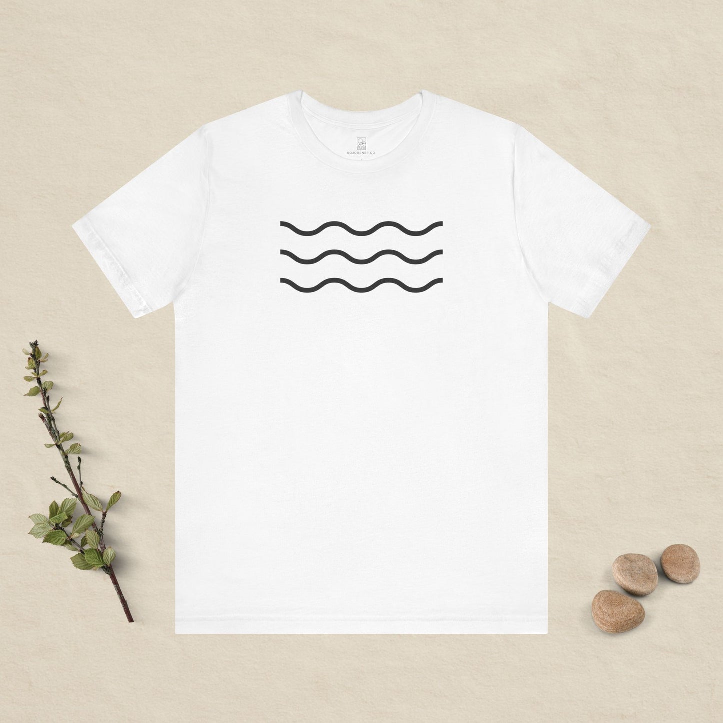 Minimalist Wavy Lines Tee – Unisex T-Shirt