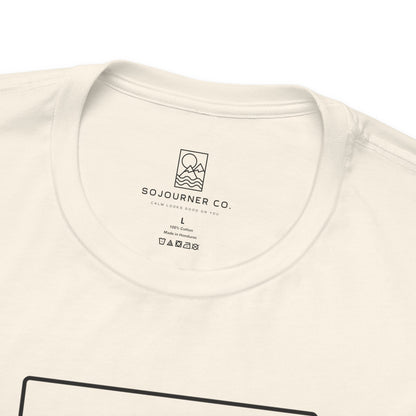 Pine Reflection Tee – Minimalist Forest Line Art