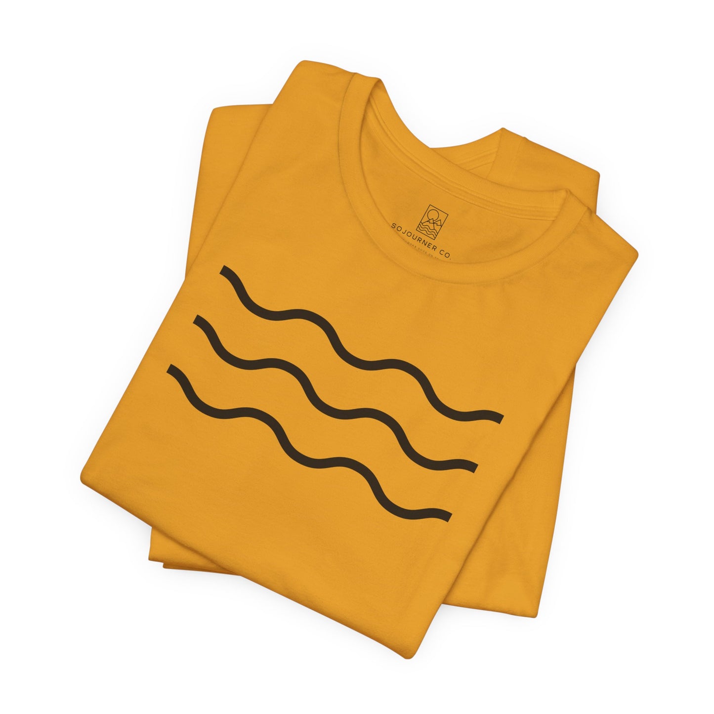 Minimalist Wavy Lines Tee – Unisex T-Shirt