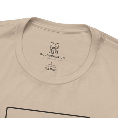 Pine Reflection Tee – Minimalist Forest Line Art