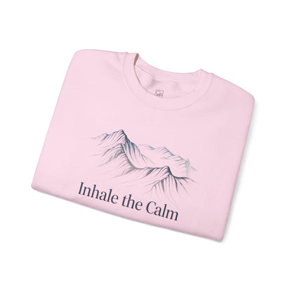 Inhale the Calm – Mountain Sketch Comfort Sweatshirt