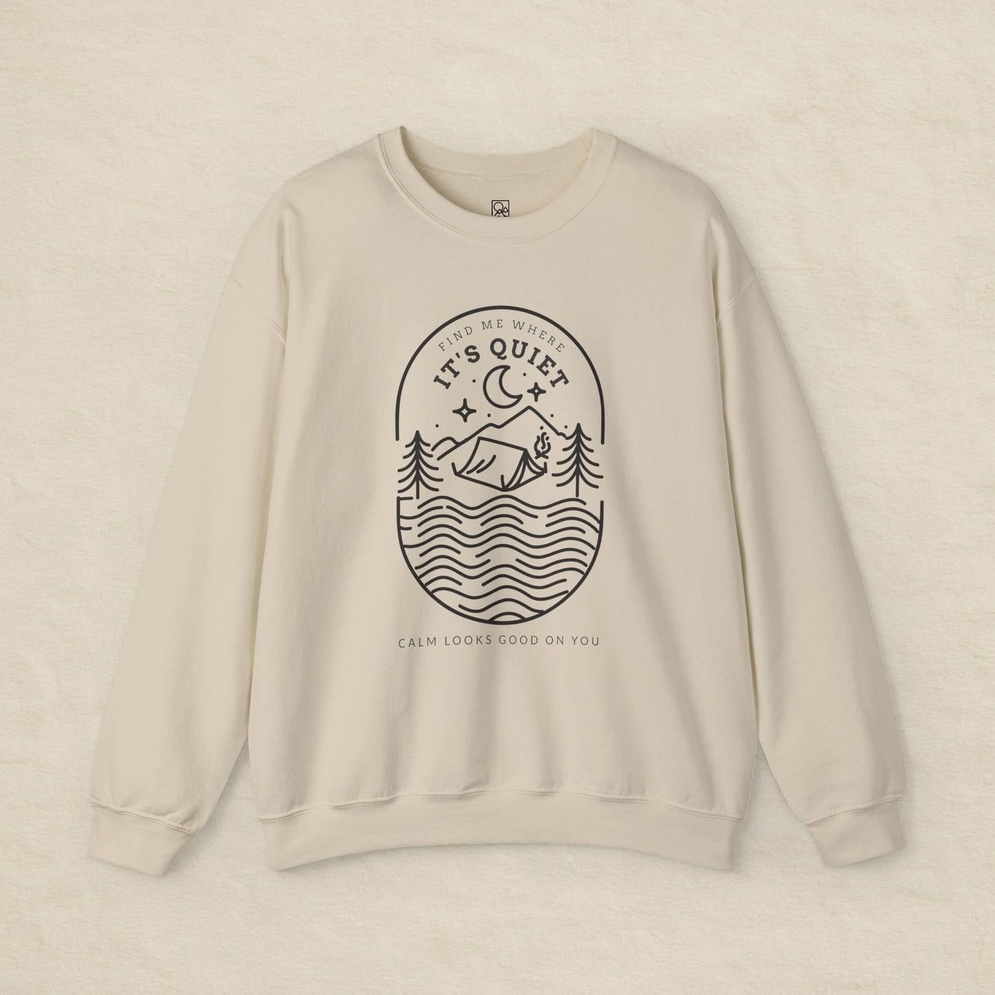 Find Me Where It’s Quiet – Minimal Outdoor Sweatshirt