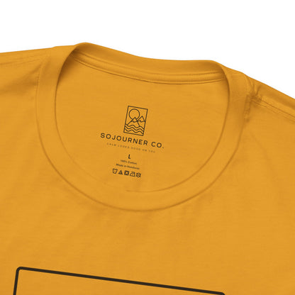 Pine Reflection Tee – Minimalist Forest Line Art