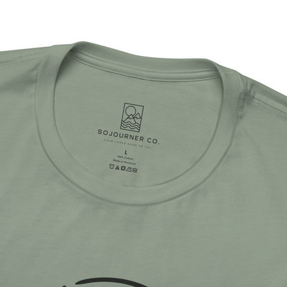 The Compass Tee – Minimalist Direction Line Art